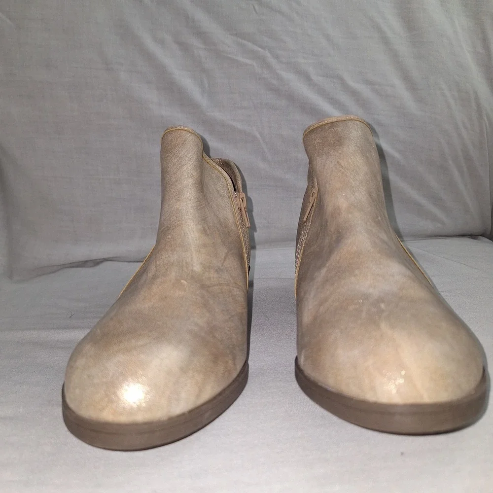 Y2K Boho Bohemian Whimsigoth Fairycore Retro Time and Tru Metallic Ankle Booties